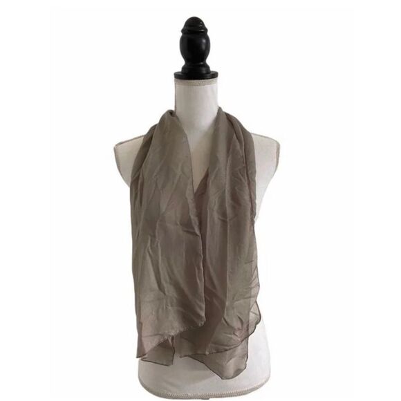 Semi Sheer Storm Cloud Gray Ladies Fashion Scarf Size OSFM - Picture 1 of 5